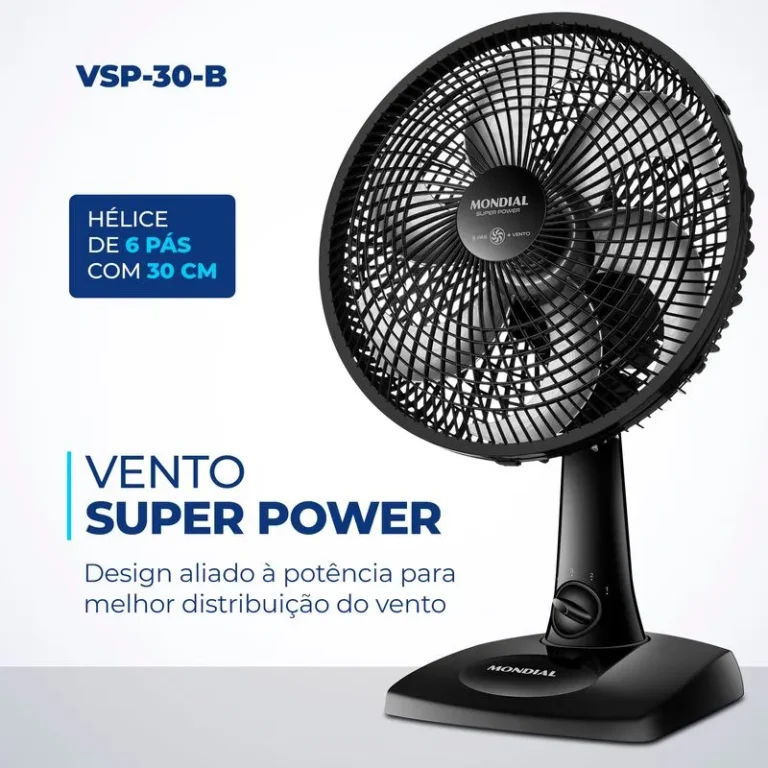 Ventilador de Mesa Mondial 6 pás VSP-30-B 110v - Image 2