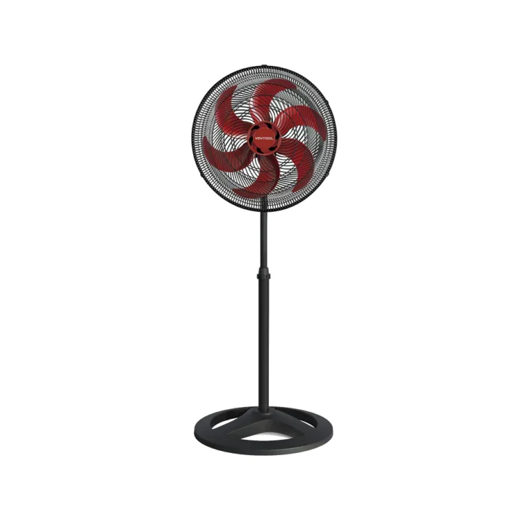 Ventilador de Coluna Ventisol Oscilante 6 Pás Premium 50cm Vermelho - 127V