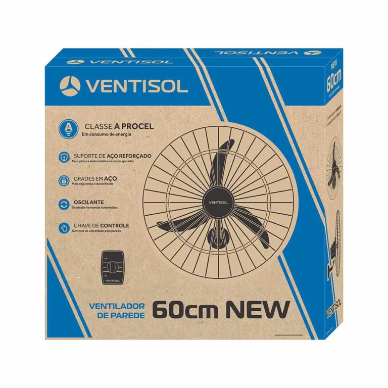 Ventilador de Parede Ventisol Prof. New 60cm Preto - 127V - Imagem 3