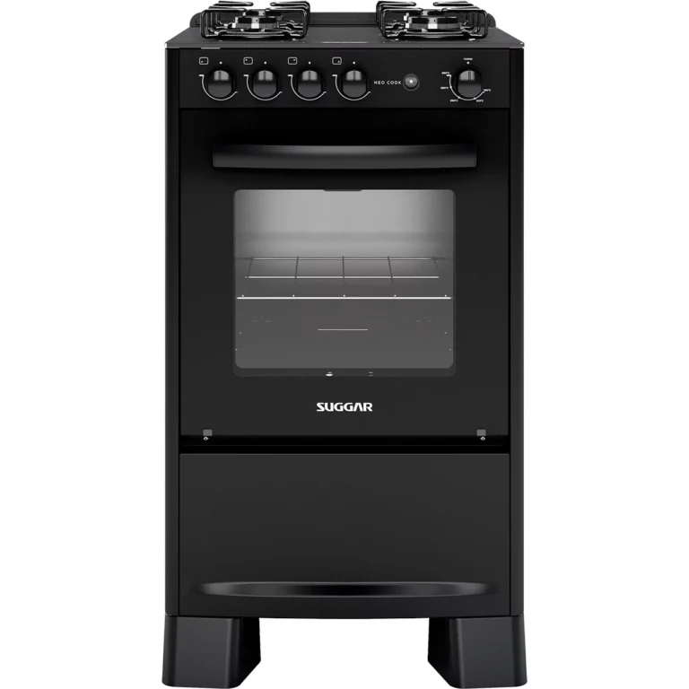 Fogão Suggar FGV410 Preto Neo Cook - 4 bocas