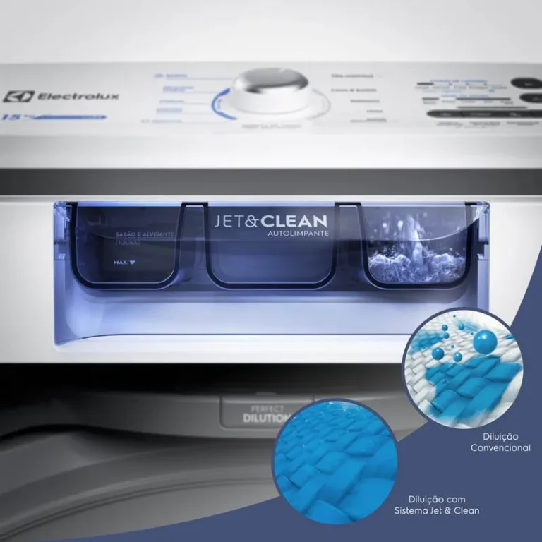 Máquina de Lavar Electrolux 17kg Branca Essential Care com Cesto Inox e Jet&Clean - 127V - Imagem 8