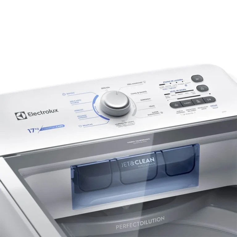 Máquina de Lavar Electrolux 17kg Branca Essential Care com Cesto Inox e Jet&Clean - Image 3