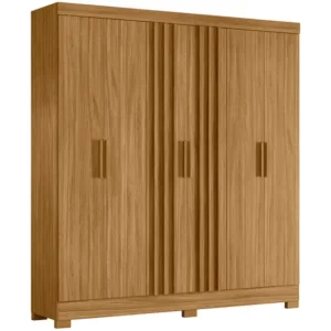 Guarda Roupa Valença 195cm 6 Portas Freijó com Portas Ripadas Moval
