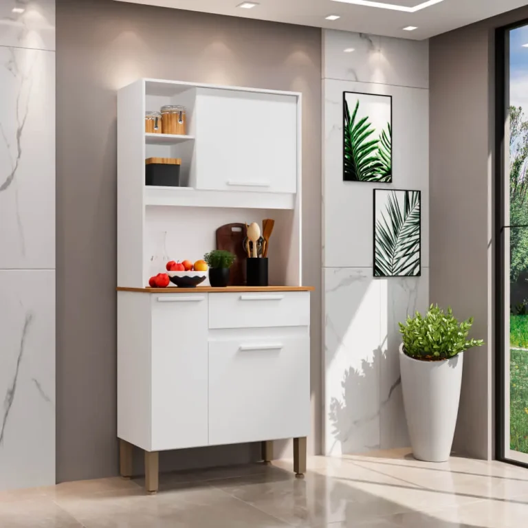 Cozinha Compacta Sallêto Lia 3 Portas e 1 Gaveta - Branco - Image 2