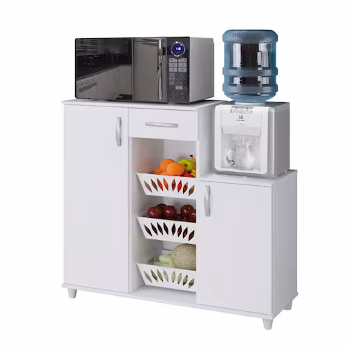Armário Fruteira Benetil 2 Portas 1 Gaveta - Branco