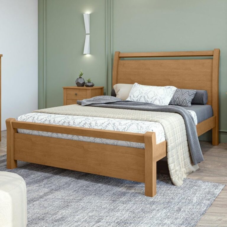 Cama Casal Lopas Reali - Amêndoa Clean
