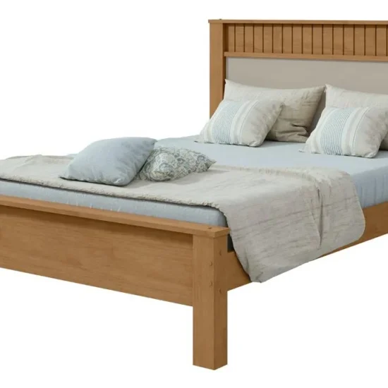 Cama Casal Lopas Athenas Amêndoa Clean/Off