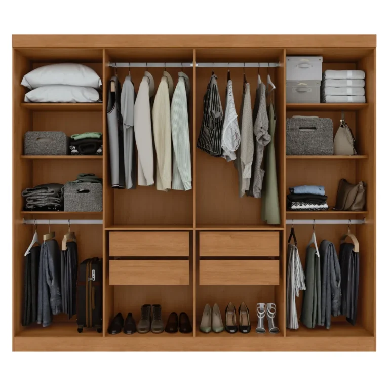 Guarda-Roupas Lopas 8 Portas - Soft s/Esp Amendoa Clean/Off White - Imagem 3