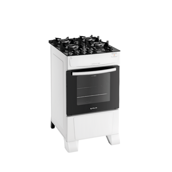 Fogão 4 Bocas Atlas Mônaco Top Glass Branco - Bivolt