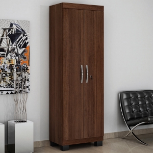 Armário Multiuso Valdemóveis Asteca 2 Portas com Chave – Chocolate