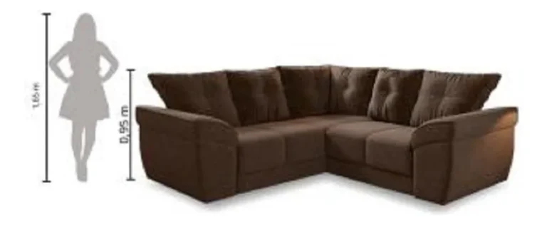 Conjunto Estofado Canto Moscou - Marrom - Imagem 4