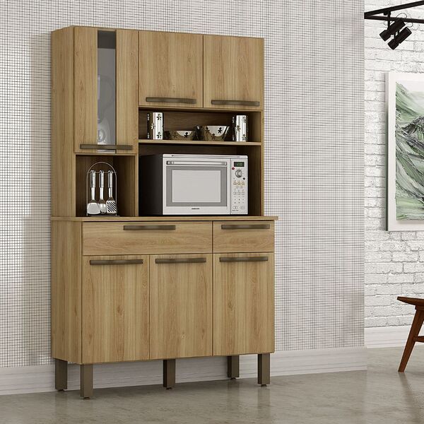Armário de Cozinha Sallêto Turim – 6 Portas | Carvalho / Off White