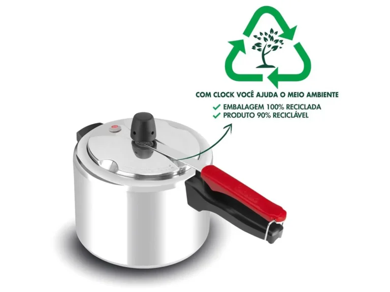 Panela de Pressão Clock 4,5 Litros Prata Eco - Imagem 4
