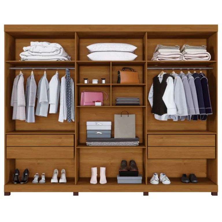 Guarda-Roupa Casal Lisboa 6 Portas Ripadas - Imagem 3